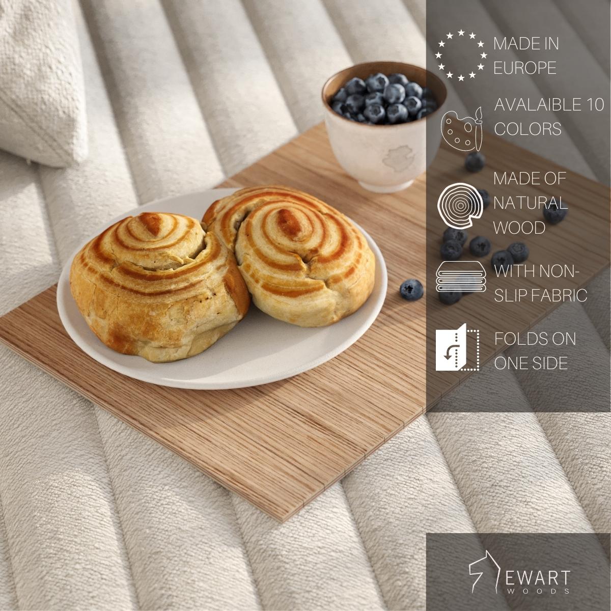 Sofa arm tray (natural) - EWART WOODS