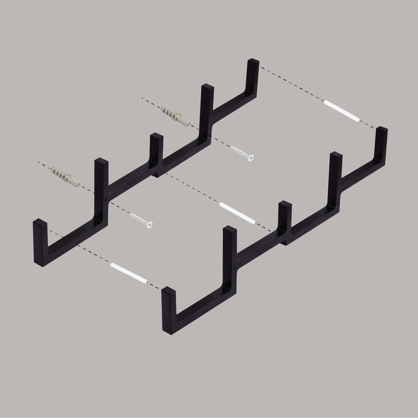 Toilet paper holder wall mounted Bricks - EWART WOODS